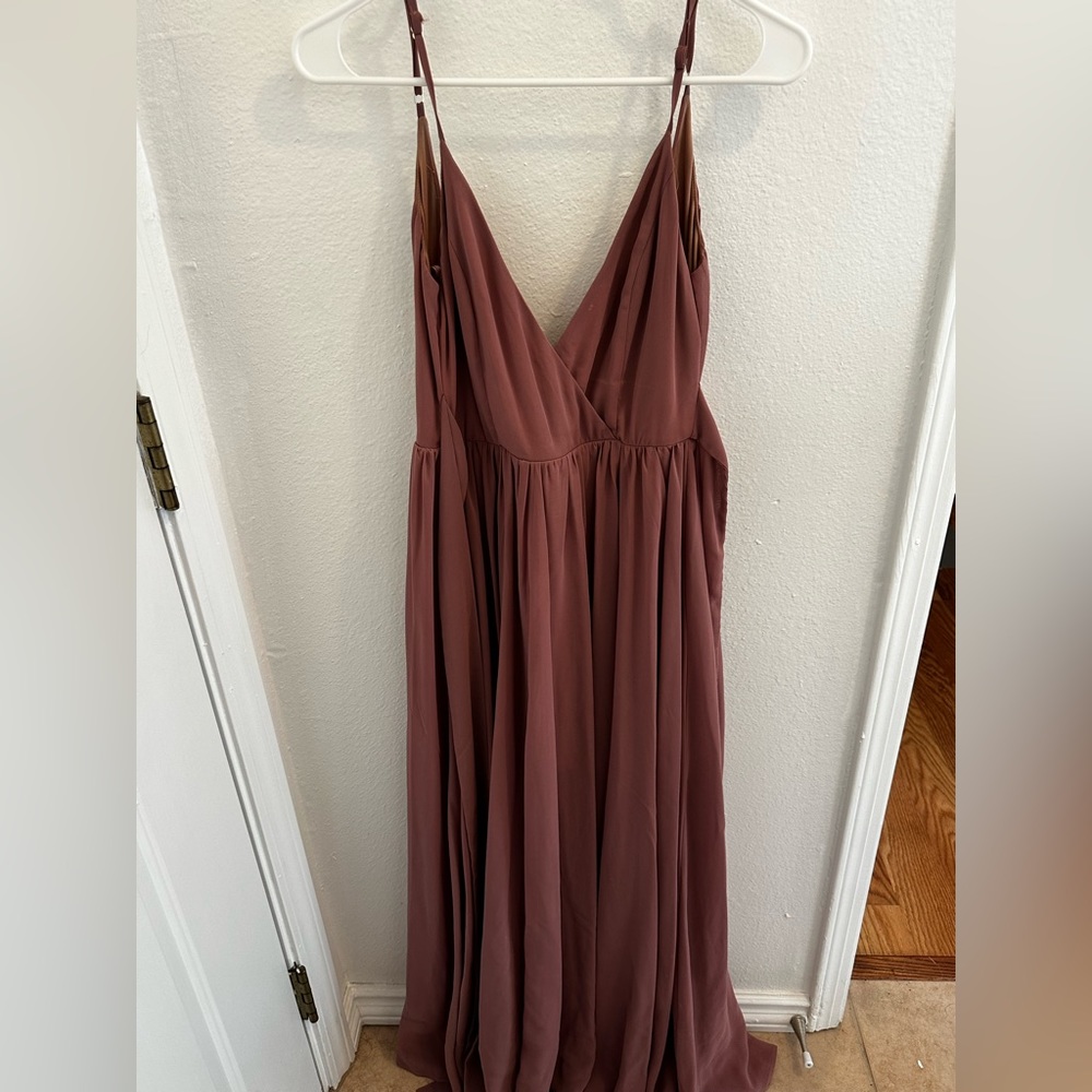 Windsor mauve dress.